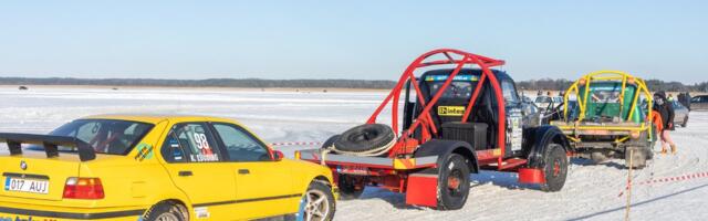 FOTOD JA VIDEO | Väikese väina tammil andsid autod ja veokid kuuma 