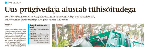 Lääne Elu paberleht laupäeval, 1. veebruaril