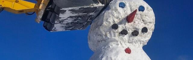 FOTO JA VIDEO | Võrumaal köidab pilku hiiglaslik 8 meetri kõrgune lumememm