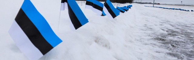 Riigikogulane Marko Torm pani kergliiklustee äärde Eesti lipud