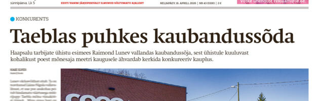 Lääne Elu paberleht neljapäeval, 16. aprillil