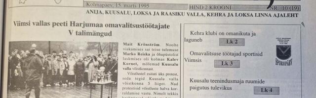 SÕNUMITOOJAS 30 AASTAT TAGASI – Lood Raa­si­ku val­la li­pust ja Keh­ra klu­bist