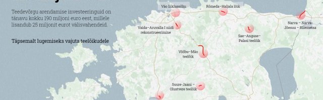 INTERAKTIIVNE KAART | Milliste teede remondiks suunas valitsus 215 miljonit eurot?
