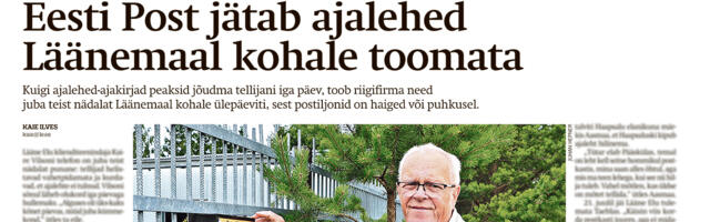 Lääne Elu paberleht neljapäeval, 23. juulil