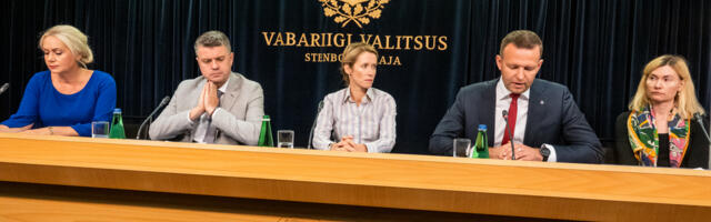 Valitsuse pressikonverentsil Kallas, Solman ja Läänemets
