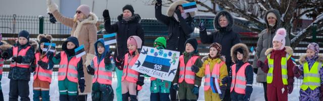FOTOD JA VIDEO | Kiili Gümnaasium tähistas Eesti 108. aastapäeva uhke paraadiga