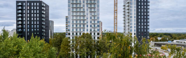 Haabersti uue elu- ja ärikvartali kolmas kõrghoone saavutas tipukõrguse