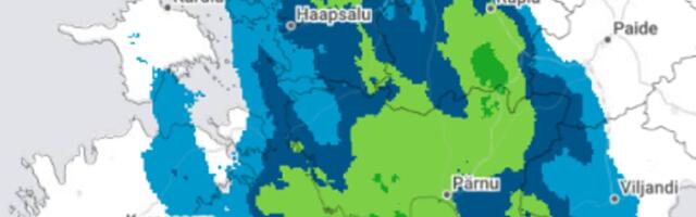 ILMATEADE | Hiiglaslik vihmapilv liigub Kesk-Eesti suunas
