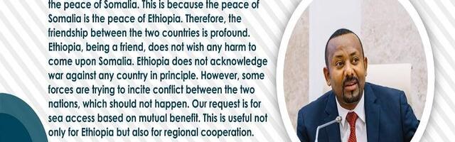 The Ethiopian Premier Made Three Solid Points About His Country’s Intentions Towards Somalia