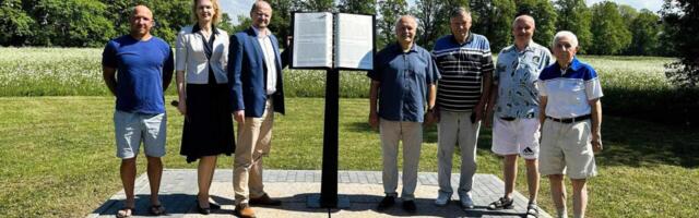 Saka mõisas avati monument hulljulgele lendurile, kes lendas läbi raudse eesriide