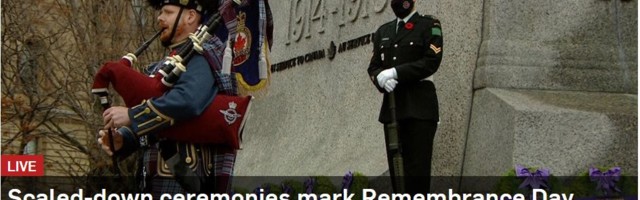 Scaled-down ceremonies mark Remembrance Day across Canada CTV