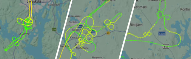 Soome õhuväe piloodid joonistasid taevasse peeniseid