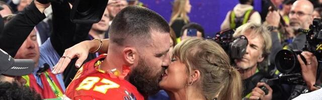 FOTO ja VIDEO | Kirglik tähistamine! Taylor Swift jõudis kallima Super Bowli mängule, paar tähistas karikavõitu kuuma suudlusega
