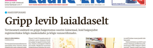 Lääne Elu paberleht laupäeval, 10. jaanuaril