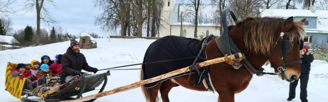 Lüganuse küla hakkajad inimesed pakkusid lastele talvelusti