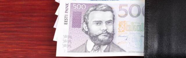 Eesti keskmine palk on ligi 25 tuhat krooni