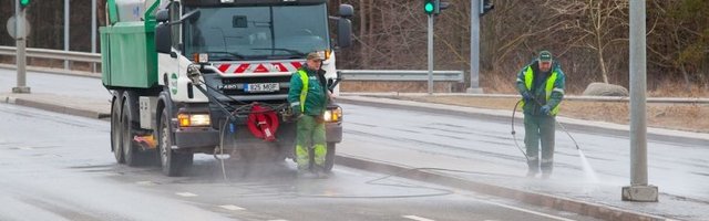 Tallinnas jätkub intensiivne tänavapesu eriolukorra lõpuni