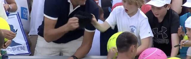 VIDEO | „Mida sa teed!?“ Poola miljonär varastas US Openil väikselt poisilt mütsi