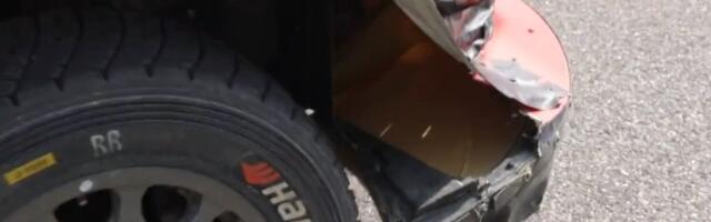 DELFI VIDEO | Must teip teeb imesid. Vaata, kuidas Tänak lappis ära oma Hyundai katkise esistange