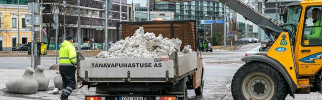 Tallinnast veeti viimase nädala jooksul ära 21 000 kuupmeetrit lund
