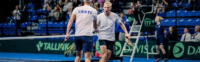 OTSEPILT JA FOTOD | Eesti tennisemeeskond kohtub Davis Cupil Mehhikoga_ paarismäng kaotati, mõlemad üksikmängud tuleb võita