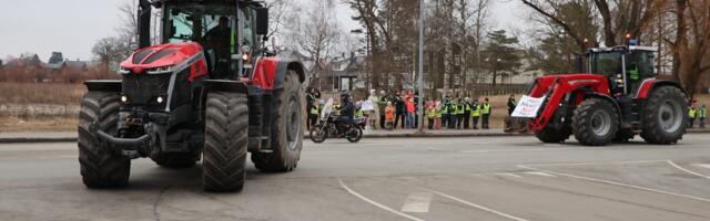 Video: põllumeeste meeleavaldus Haapsalu raudteejaamas