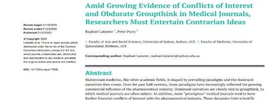 Juhtkiri: huvide konfliktid ja grupimõtlemise jäneseurud meditsiiniajakirjades