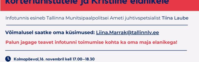 Kristiine linnaosa korteriühistute infotunnis räägitakse kriisideks valmisolekust