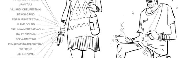 Karikatuur. Aktiivseid puhkajaid