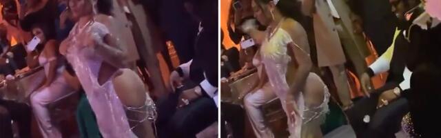 Palja tagumikuga pruut tegi pulmas värskele abikaasale sületantsu