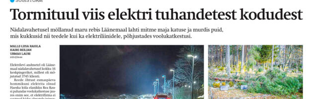Lääne Elu paberleht teisipäeval, 5. novembril