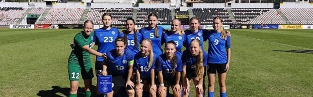 Eesti U-17 jalgpallineiud mängisid EM-valikturniiril Albaaniaga viiki