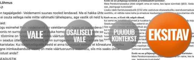 FAKTIKONTROLL | Kas asendusemadus tähendab inimkaubandust? Ei, aga see on üks ohtudest ja Eestis karistatav