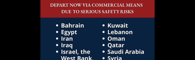 USA kutsub kodanikud Lähis-Ida riikidest viivitamatult ära