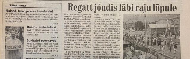 25 AASTAT TAGASI | Regatt jõudis läbi raju lõpule