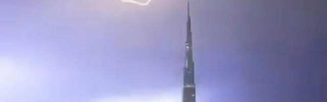 VIDEO: äike lõi sisse maailma kõrgeimasse hoonesse