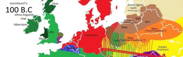 Euroopa kaart aastal 100 e.m.a.