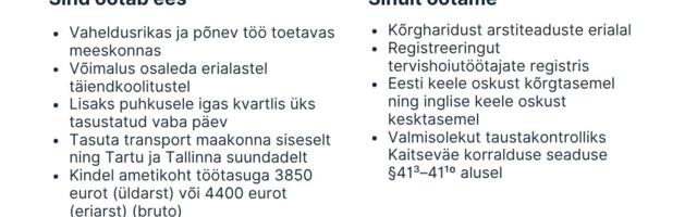 Kaitseressursside amet otsib arsti 1. jalaväebrigaadi lahinguteeninduspataljoni