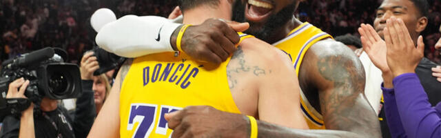 Lakers jätkab hoogsalt, Jamesil ja Doncicil oli põhjust tähistada