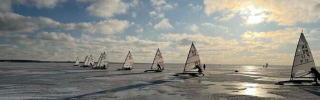 Jääpurjetamise Eesti meistrid selguvad tõeliselt talvistes tingimustes