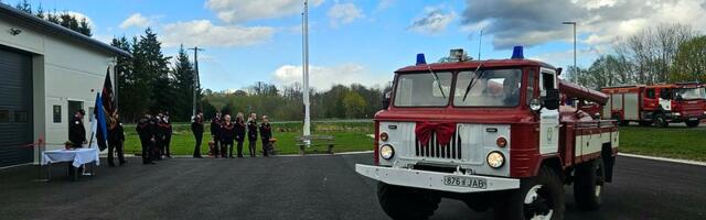 Pala Tuletõrje Seltsi uus depoohoone avati piduliku rongkäiguga