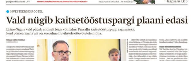 Lääne Elu paberleht neljapäeval, 31. juulil